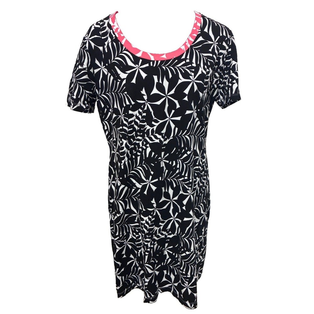 Tommy Bahama Women’s Black And White Tropical Dress Size Small
